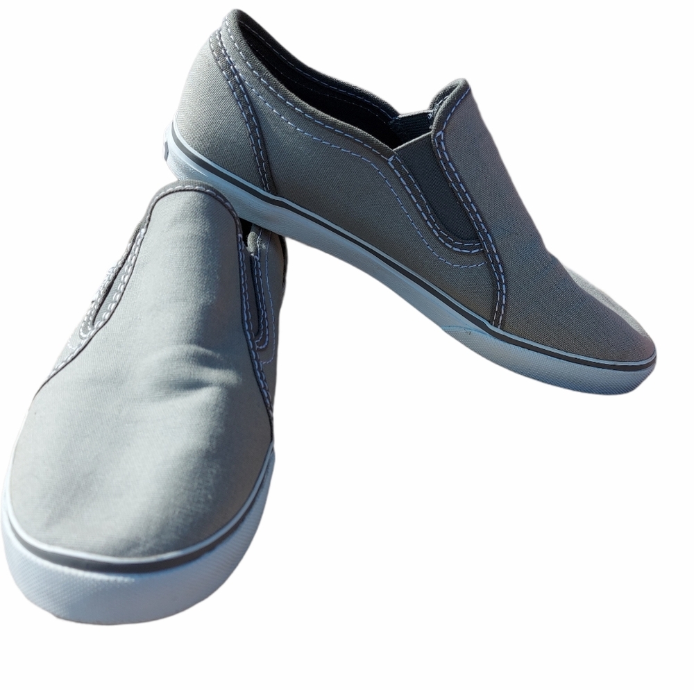 Vans gray slip on sneakers size 6